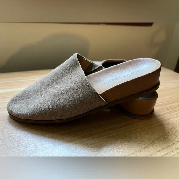 Lucky Brand Taupe Suede Mules - Picture 9 of 9
